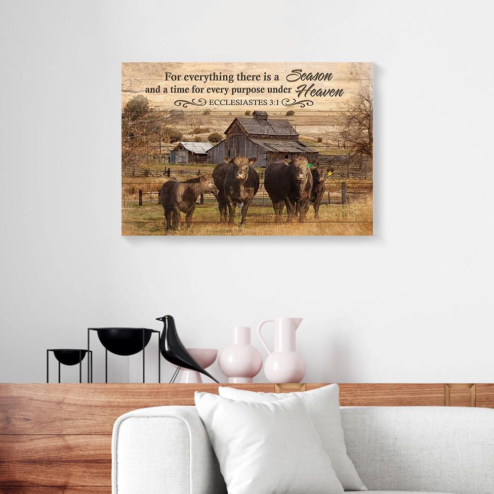 farmer angus cow canvas prints wall art decor 5850