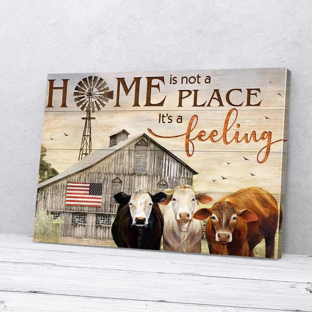 farmer cow canvas prints wall art decor 7877