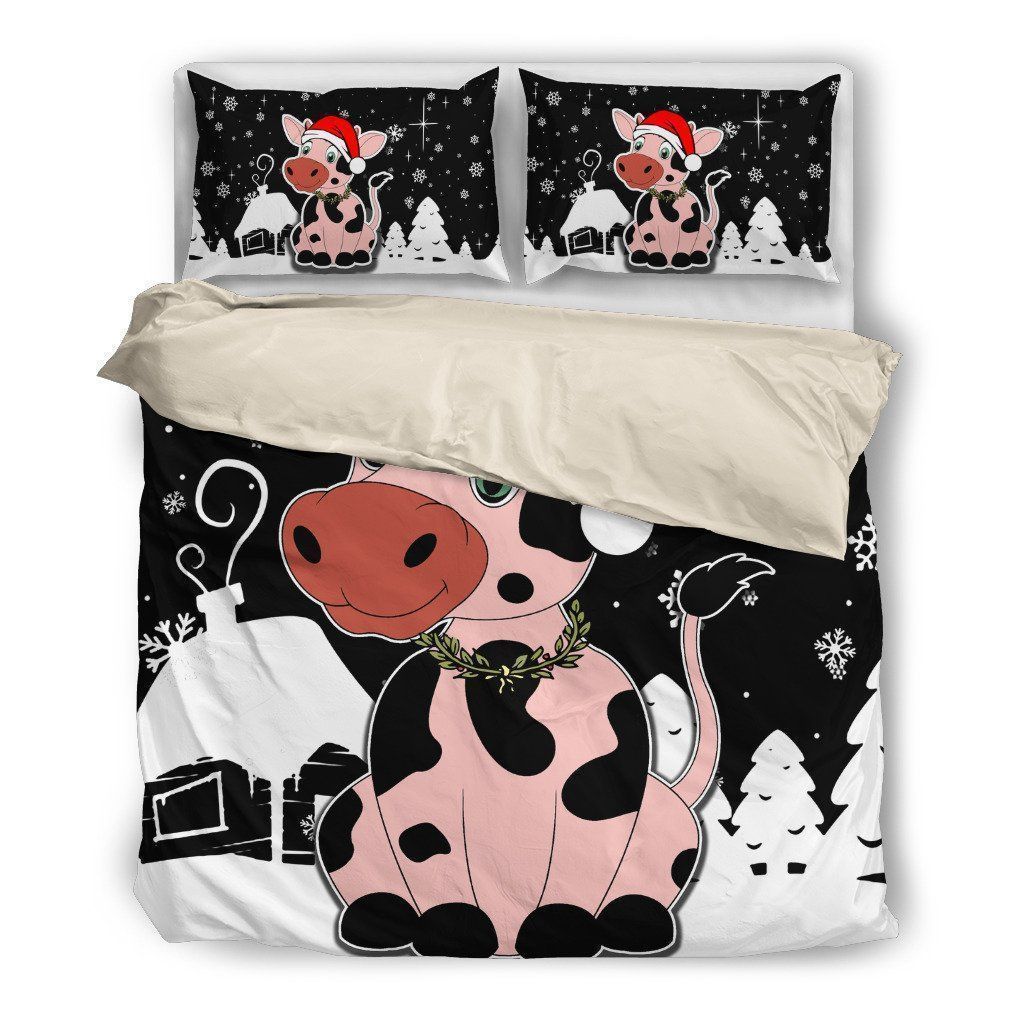 farmer love cow farmer love christmas day duvet cover bedding set 1756