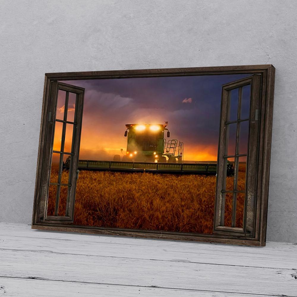 farmer window view canvas prints wall art decor 1248