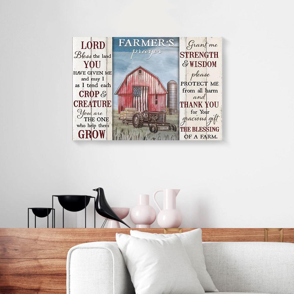 farmers prayer canvas prints wall art decor 1444