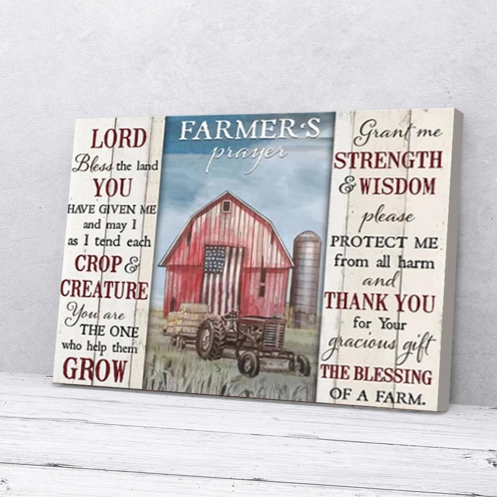 farmers prayer canvas prints wall art decor 4964