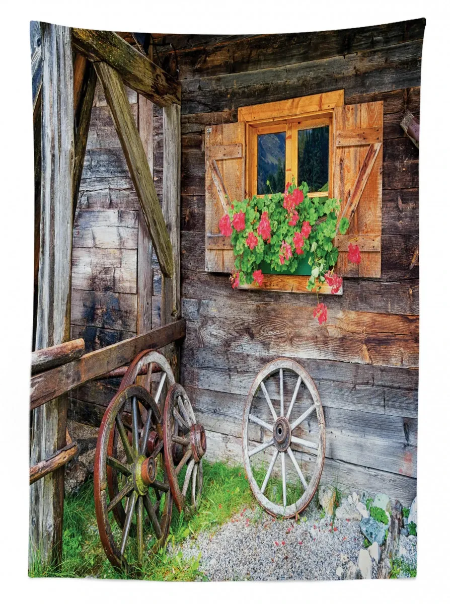 farmhouse countryside 3d printed tablecloth table decor 1803