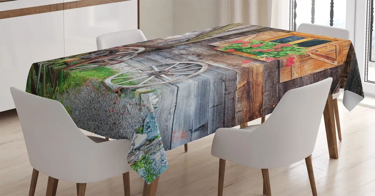 farmhouse countryside 3d printed tablecloth table decor 4717