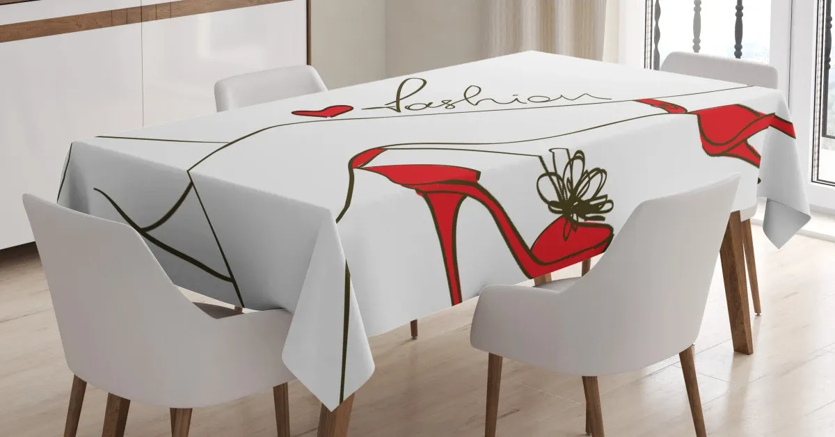 fashion lettering legs 3d printed tablecloth table decor 1816