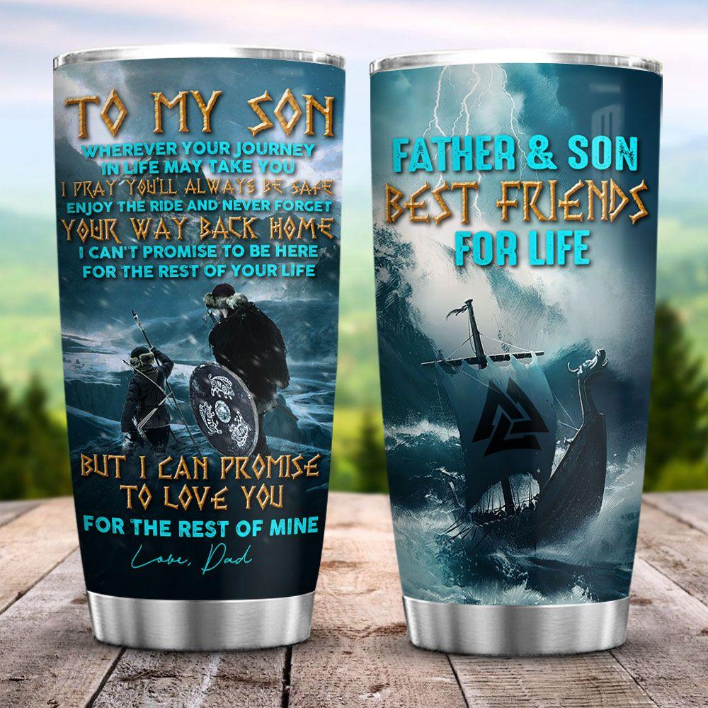 father and son best friend for life stainless steel tumbler 8345