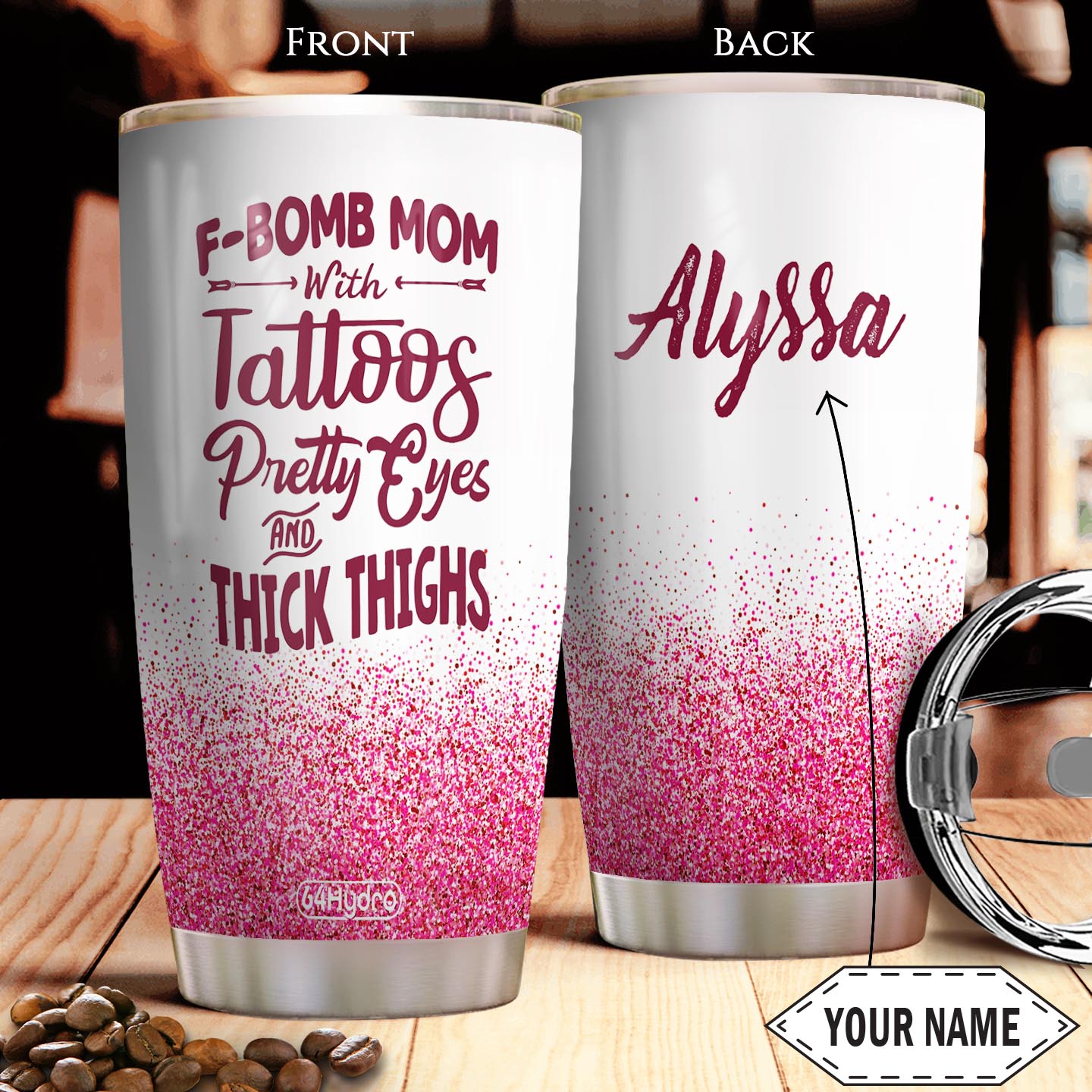 Fbomb Mom Personalized Stainless Steel Tumbler fbomb mom personalized stainless steel tumbler 8458