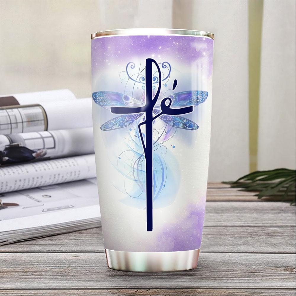 fe dragonfly personalized stainless steel tumbler 1274