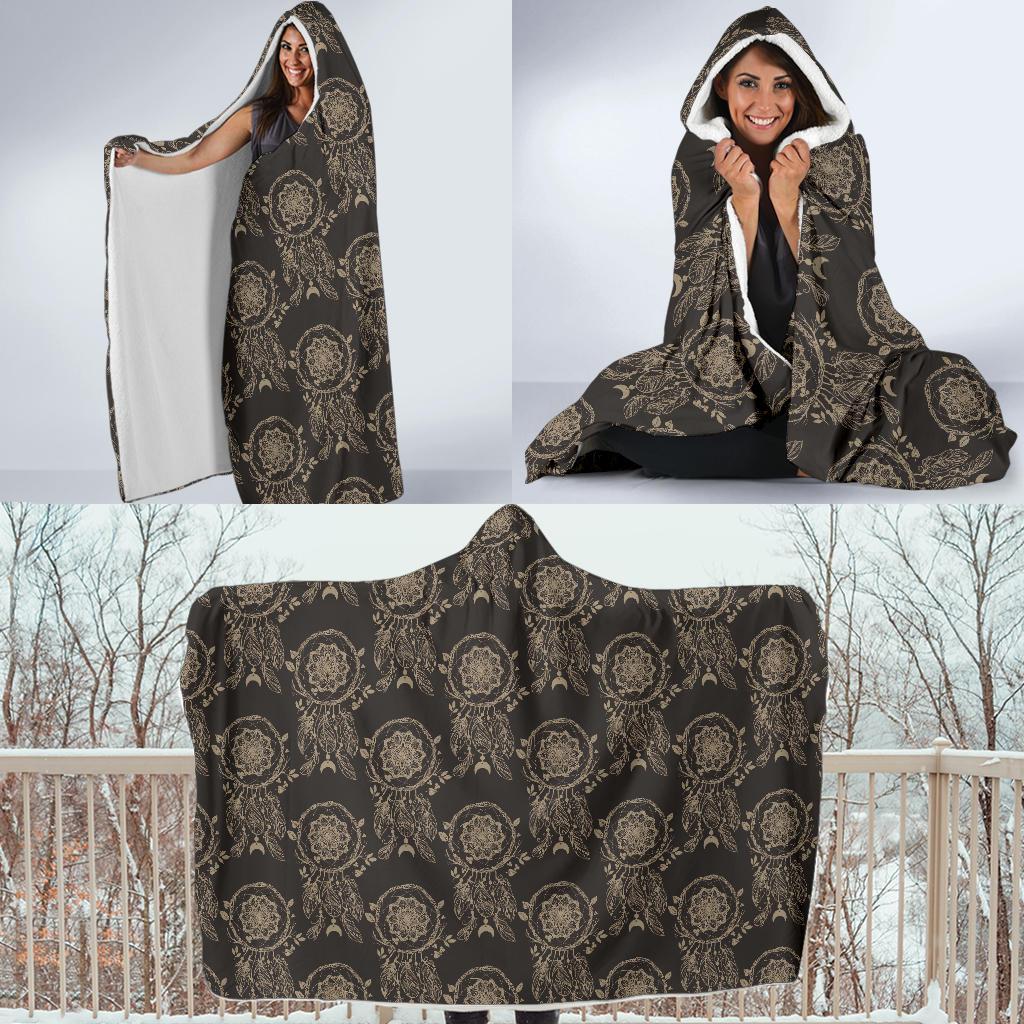 feather vintage dream catcher hooded blanket cloak blanket 3669