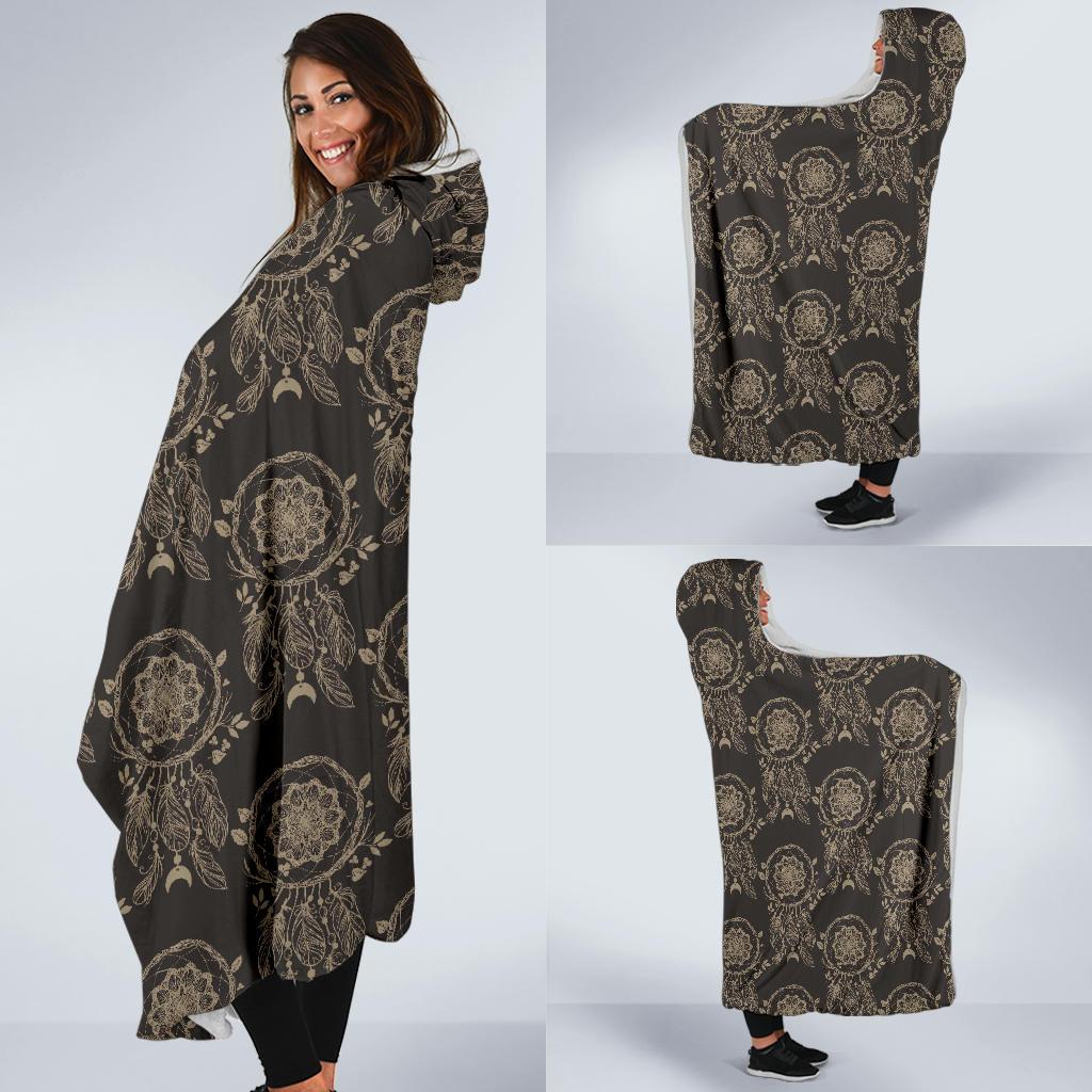 feather vintage dream catcher hooded blanket cloak blanket 4363