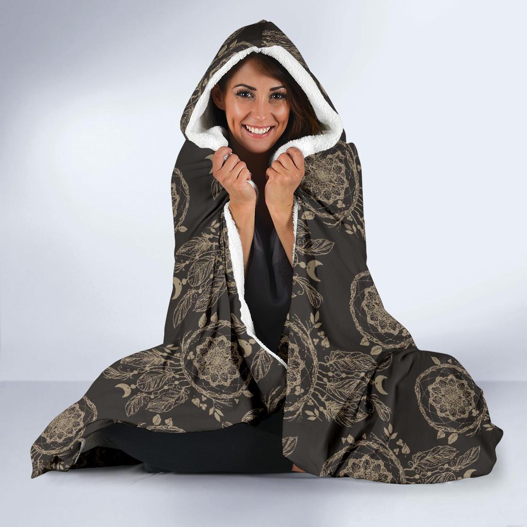 feather vintage dream catcher hooded blanket cloak blanket 6088