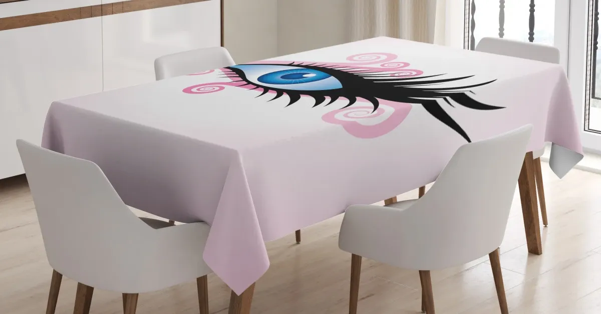 Female Gaze Pink 3D Printed Tablecloth Table Decor female gaze pink 3d printed tablecloth table decor 2180