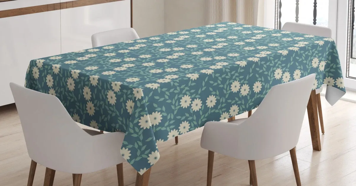 feminine flowers 3d printed tablecloth table decor 6182
