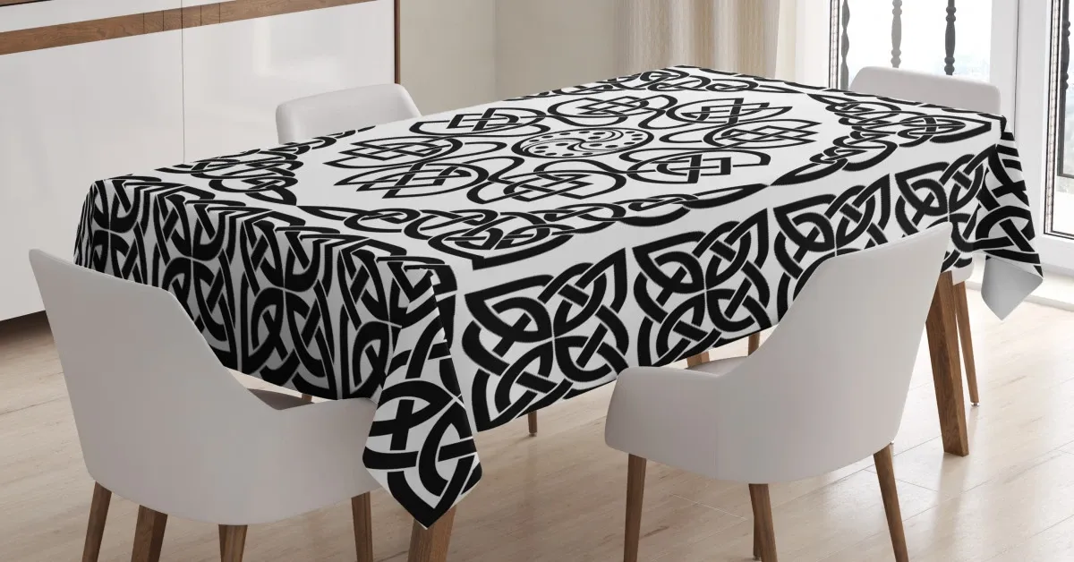 filigree abstract knot 3d printed tablecloth table decor 8969
