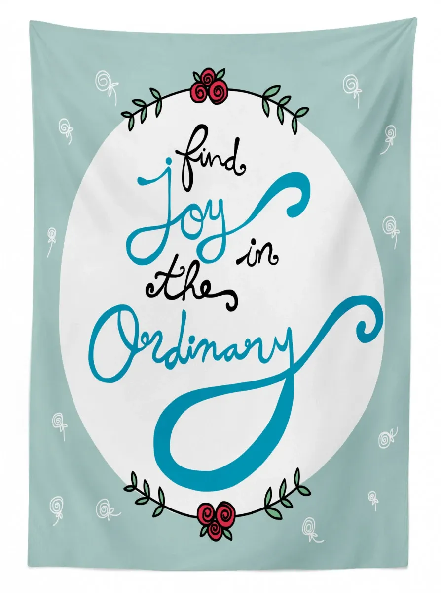 find joy in the ordinary 3d printed tablecloth table decor 4963