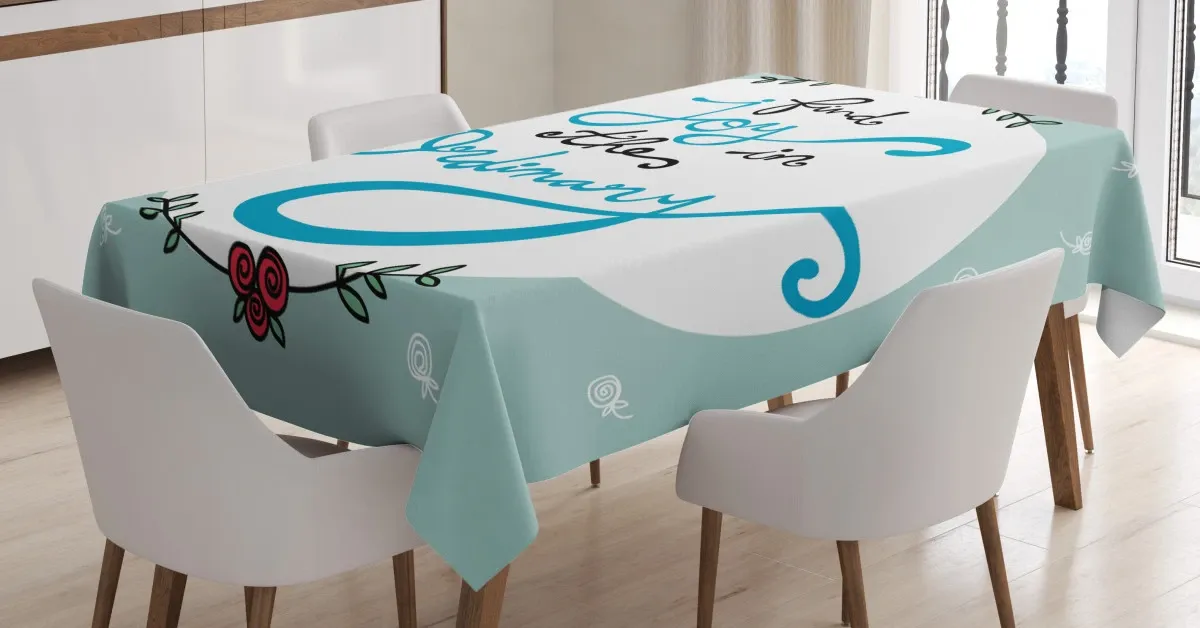 find joy in the ordinary 3d printed tablecloth table decor 6182