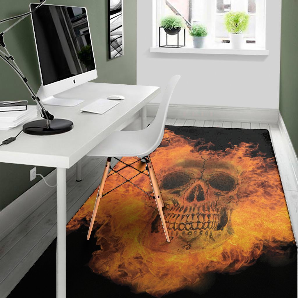 Fire Skull Print Area Rug Floor Decor fire skull print area rug floor decor 2715