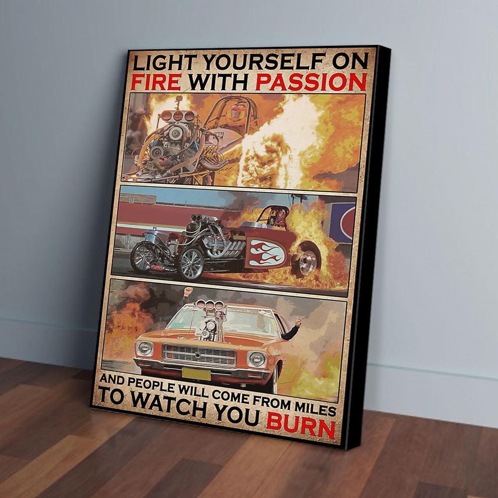 fire with passion racing canvas prints wall art decor 8979