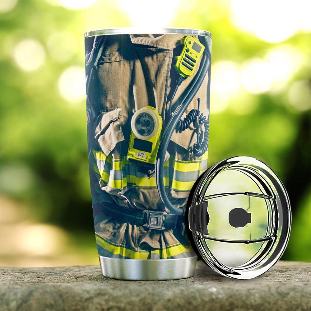 Firefighter Facts Personalized Stainless Steel Tumbler firefighter facts personalized stainless steel tumbler 6738