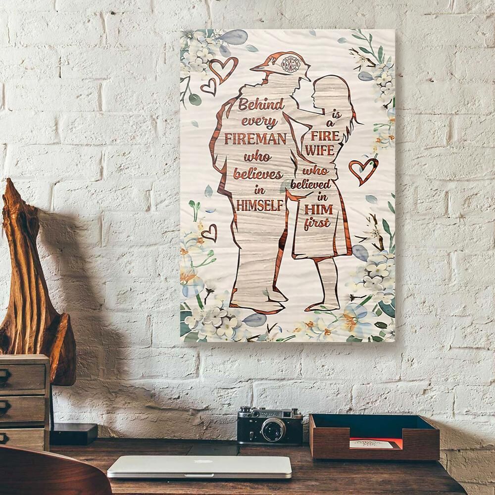 Firefighter Husband Wife Canvas Prints - Wall Art Decor firefighter husband wife canvas prints wall art decor 7728
