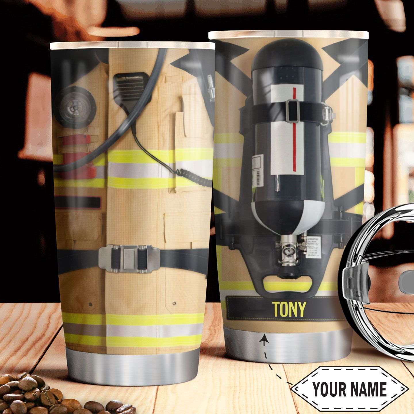 Firefighter Uniform Personalized Stainless Steel Tumbler firefighter uniform personalized stainless steel tumbler 2625
