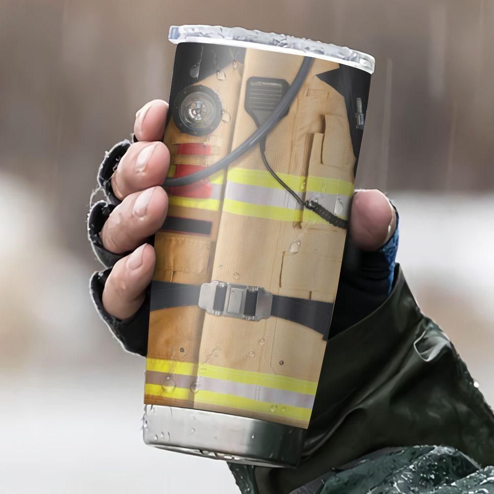 Firefighter Uniform Personalized Stainless Steel Tumbler firefighter uniform personalized stainless steel tumbler 8064