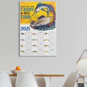fishing calendar canvas prints wall art decor 6484
