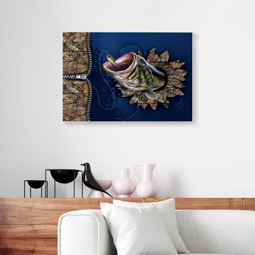 fishing canvas prints wall art decor 4543