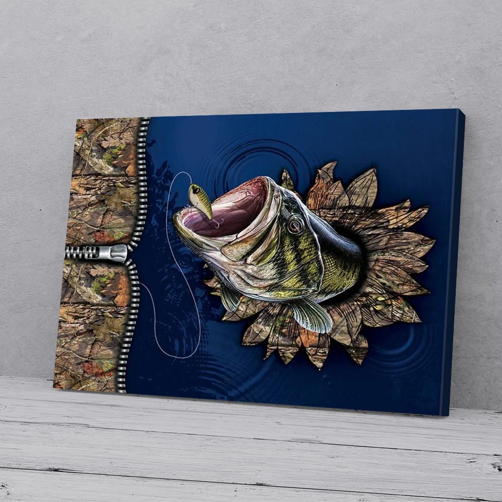 fishing canvas prints wall art decor 7211