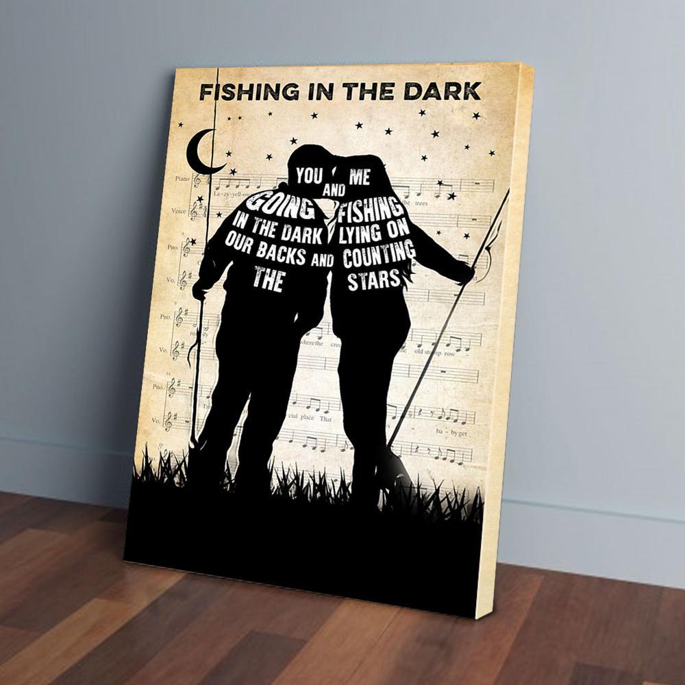 Fishing In The Dark Couple Love Canvas Prints - Wall Art Decor
