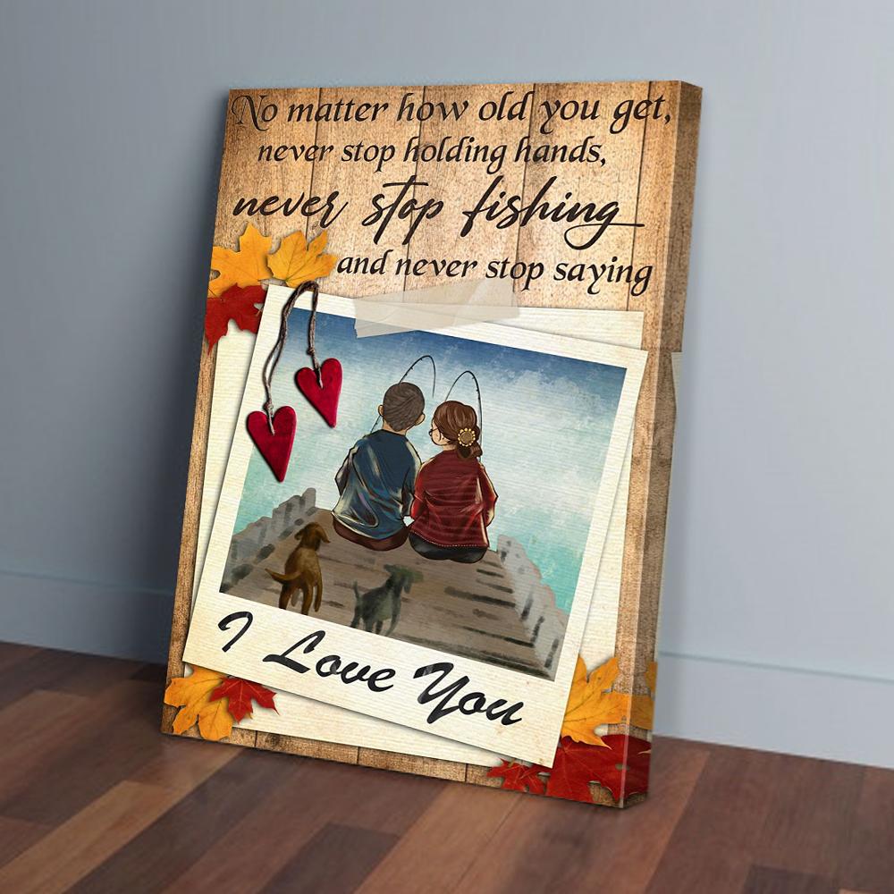 fishing love canvas prints wall art decor 8901