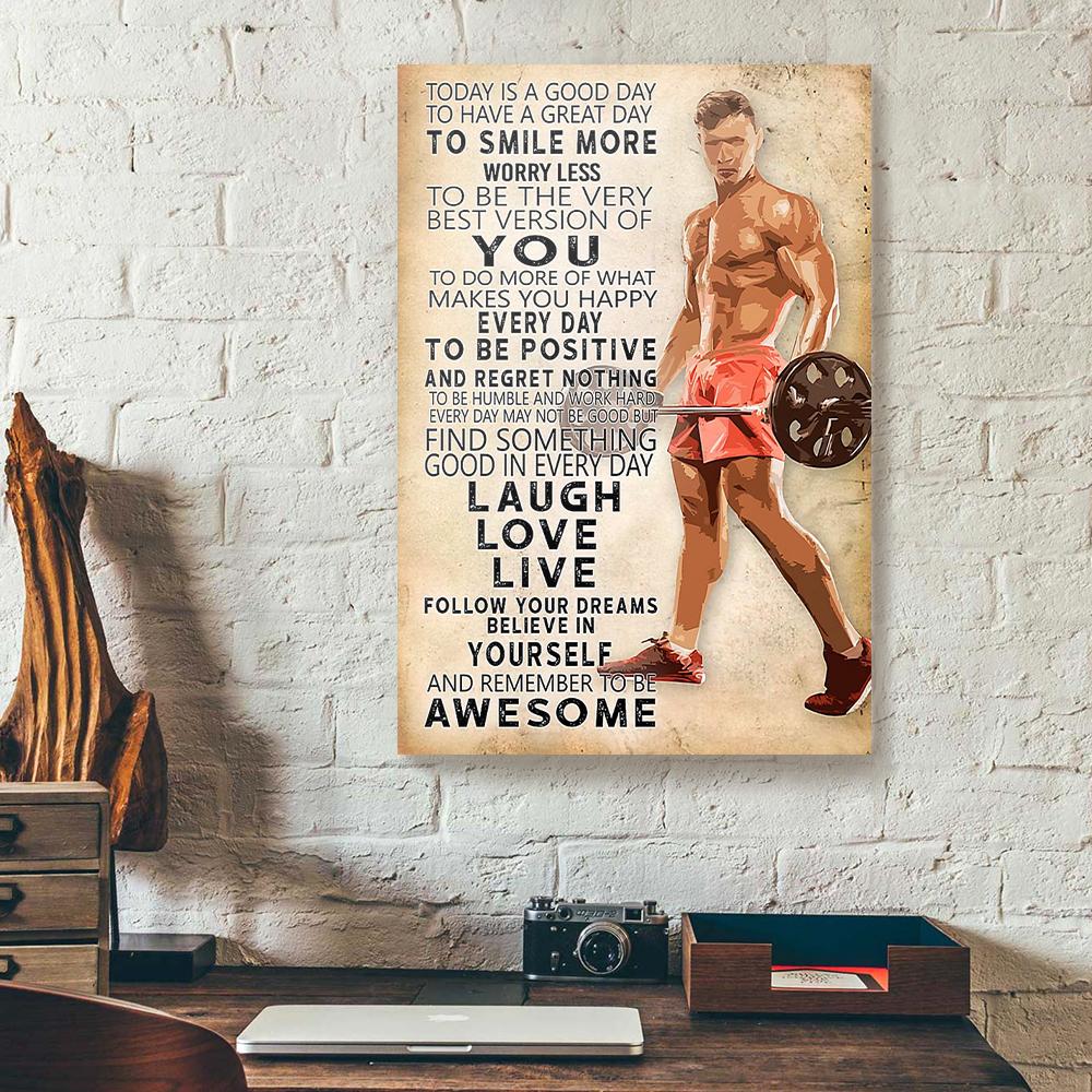 fitness man canvas prints wall art decor 1924