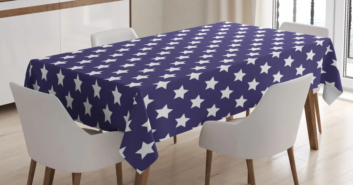 flag with stars 3d printed tablecloth table decor 7020