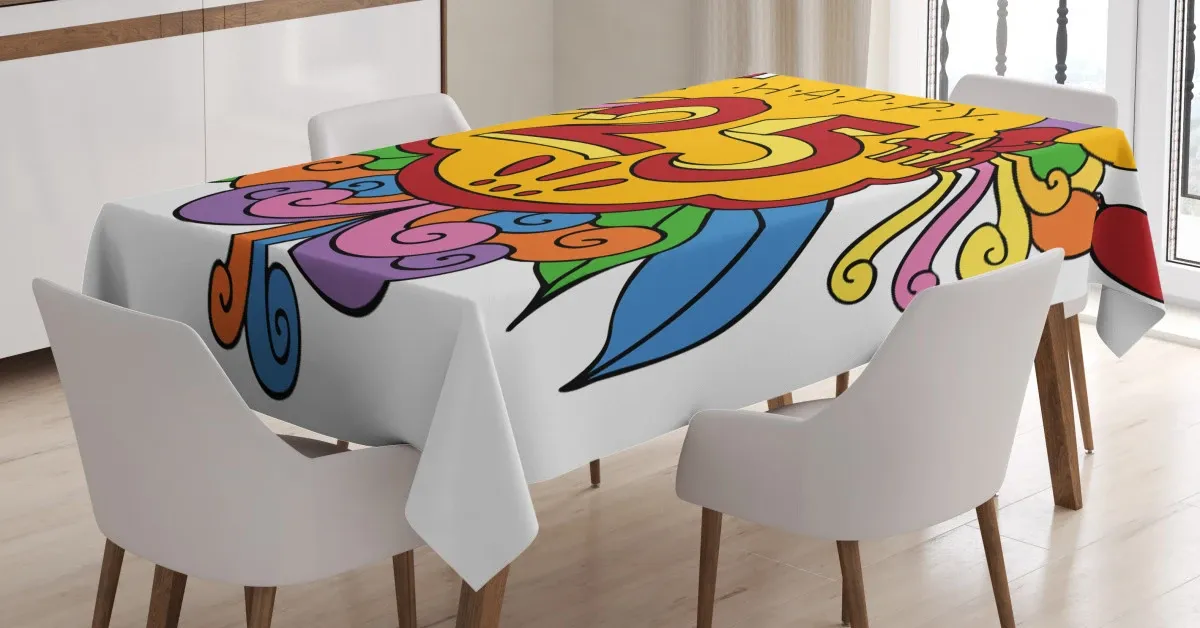 Floral Balloon 3D Printed Tablecloth Table Decor floral balloon 3d printed tablecloth table decor 5066