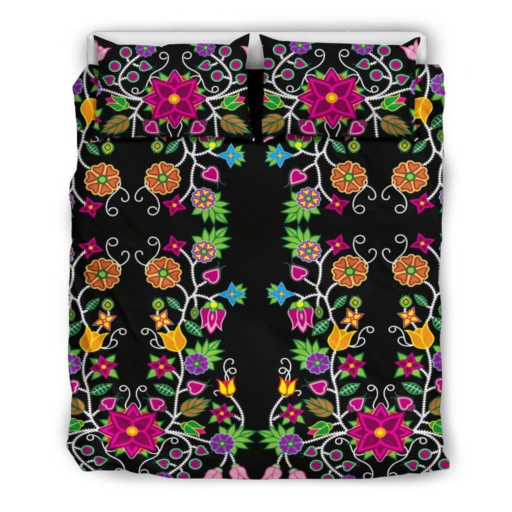 floral beadwork seven clans printed bedding set bedroom decor 4358
