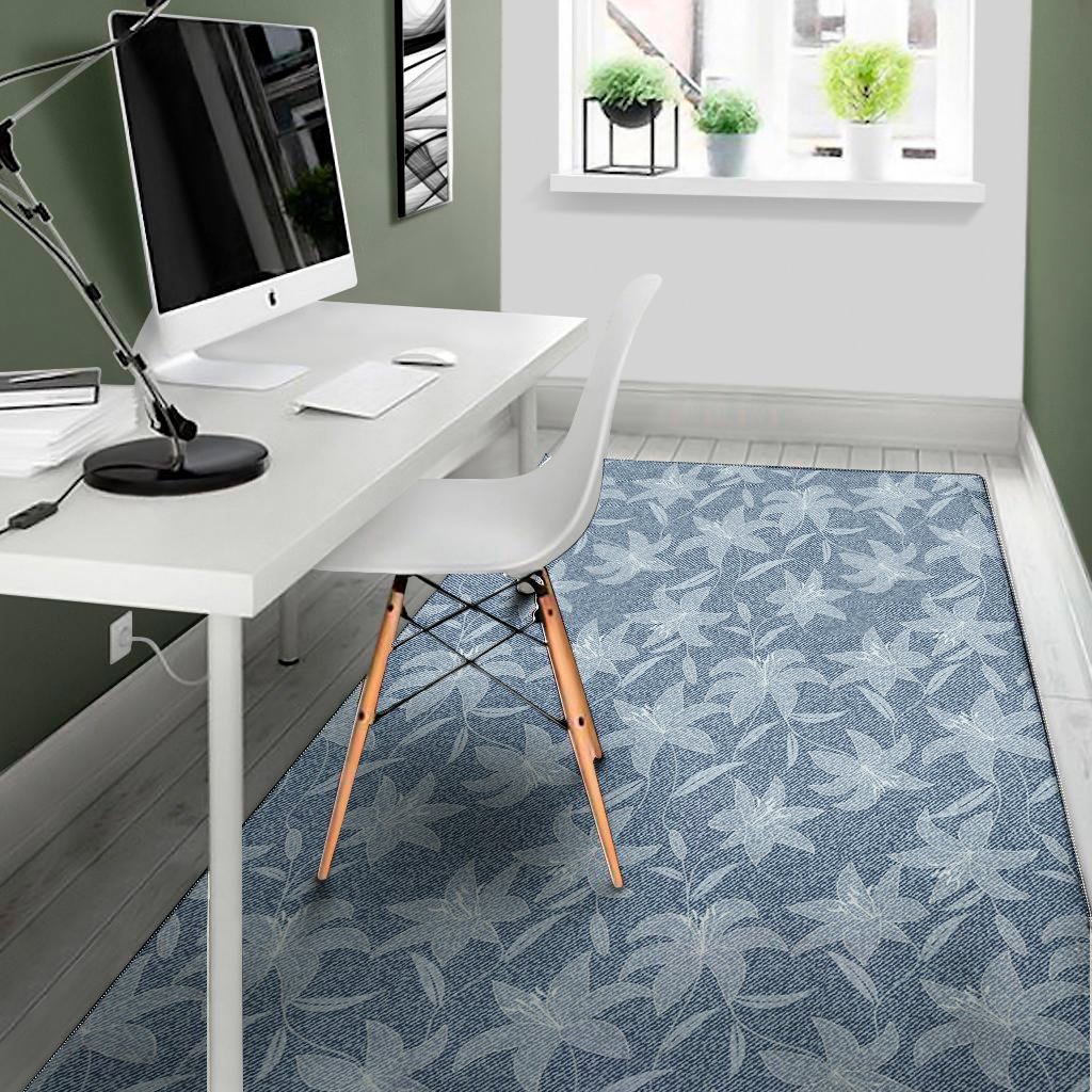 floral denim jeans pattern print area rug floor decor 1632