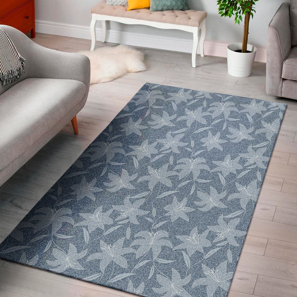 floral denim jeans pattern print area rug floor decor 5791
