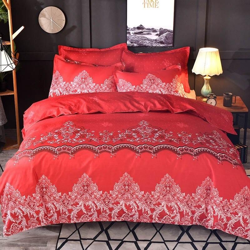 Floral Lace Vintage Printed Duvet Cover Bedding Set floral lace vintage printed duvet cover bedding set 1562