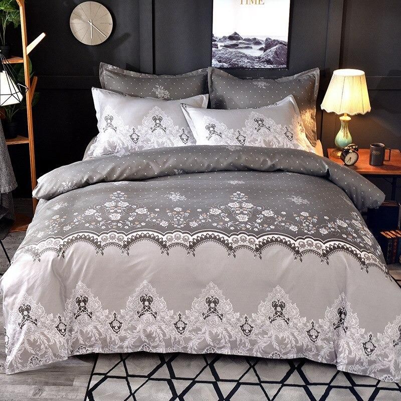 Floral Lace Vintage Printed Duvet Cover Bedding Set floral lace vintage printed duvet cover bedding set 6719