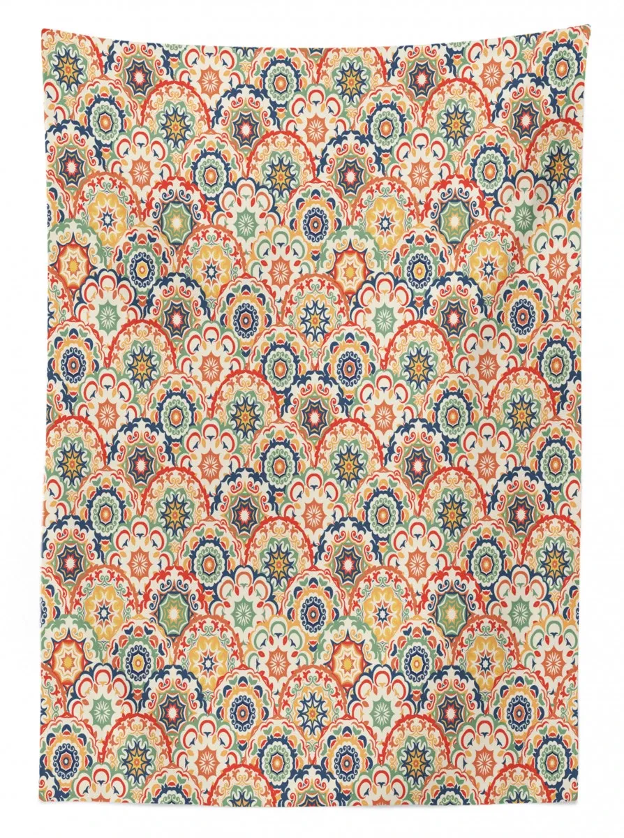 floral old display 3d printed tablecloth table decor 3491