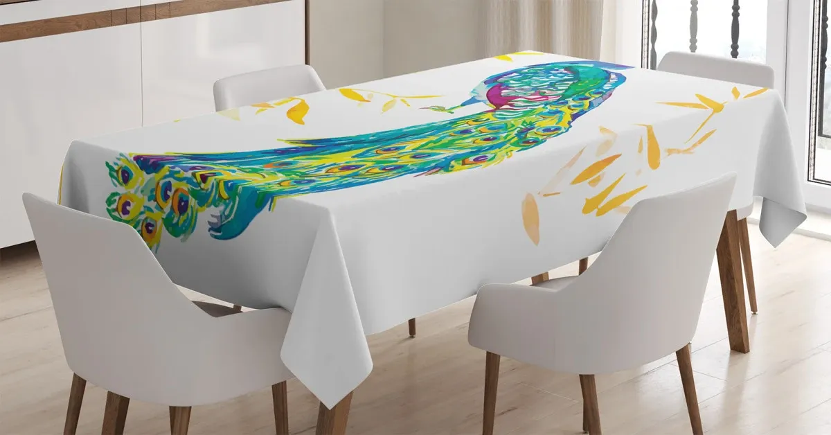 floral watercolors art 3d printed tablecloth table decor 8150