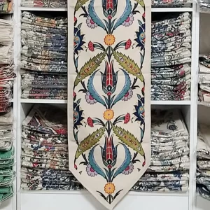 florals turkish tulip pretty background printed table runner 5803