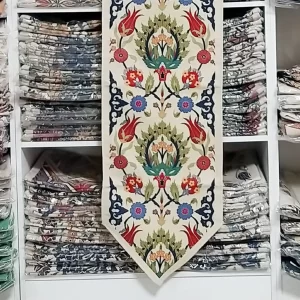 florals turkish tulip pretty background printed table runner 8178