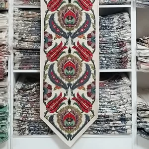 florals turkish tulip pretty background printed table runner 8475