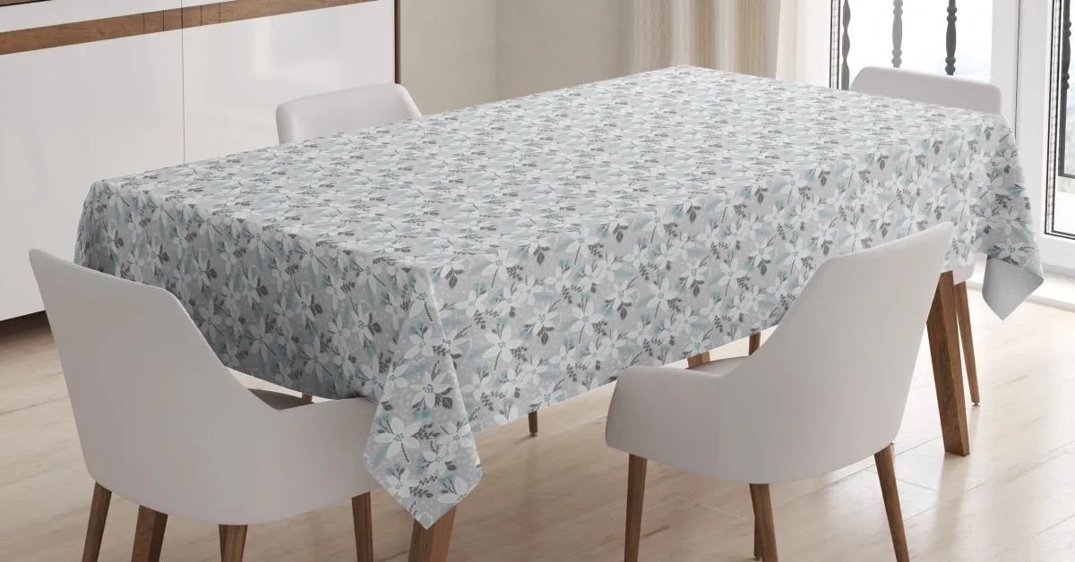 flower blossom with dots 3d printed tablecloth table decor 3143