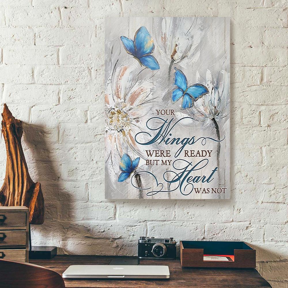 Flower Blue Butterfly Canvas Prints - Wall Art Decor flower blue butterfly canvas prints wall art decor 7903