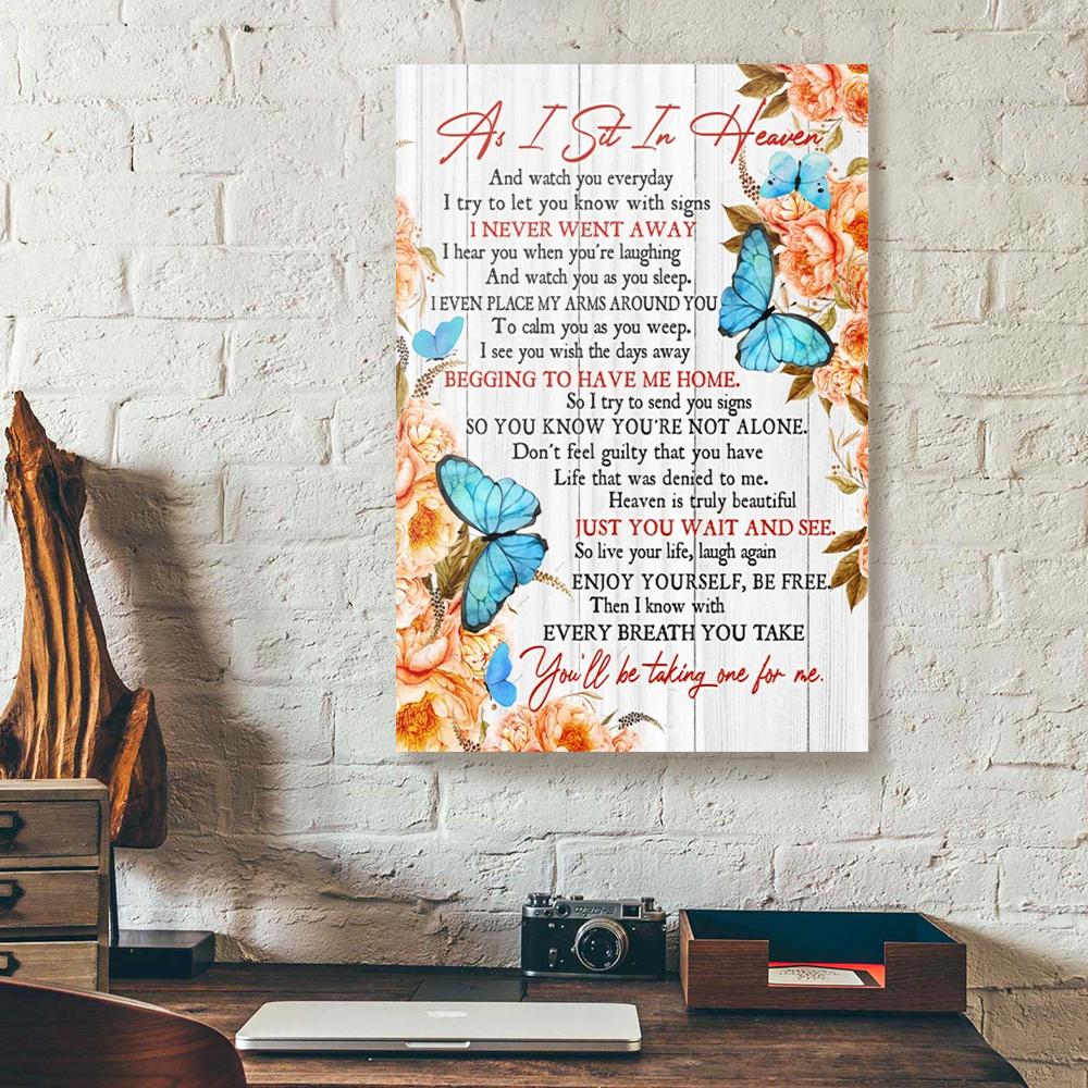 Flower Blue Butterfly Heaven Canvas Prints - Wall Art Decor flower blue butterfly heaven canvas prints wall art decor 6220