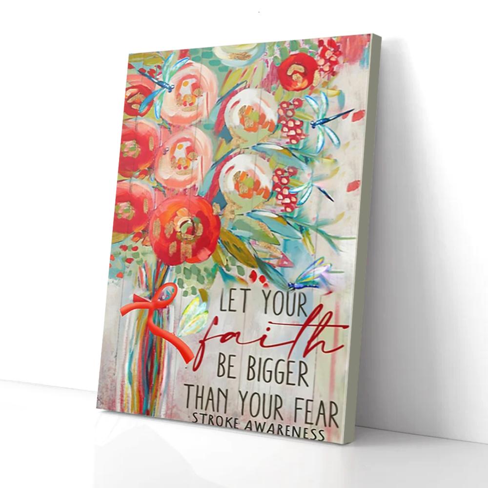 Flower Dragonflies Stroke Awareness Canvas Prints - Wall Art Decor flower dragonflies stroke awareness canvas prints wall art decor 5475