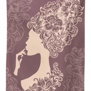 Flower Hairstyle 3D Printed Tablecloth Table Decor 1 flower hairstyle 3d printed tablecloth table decor 6761