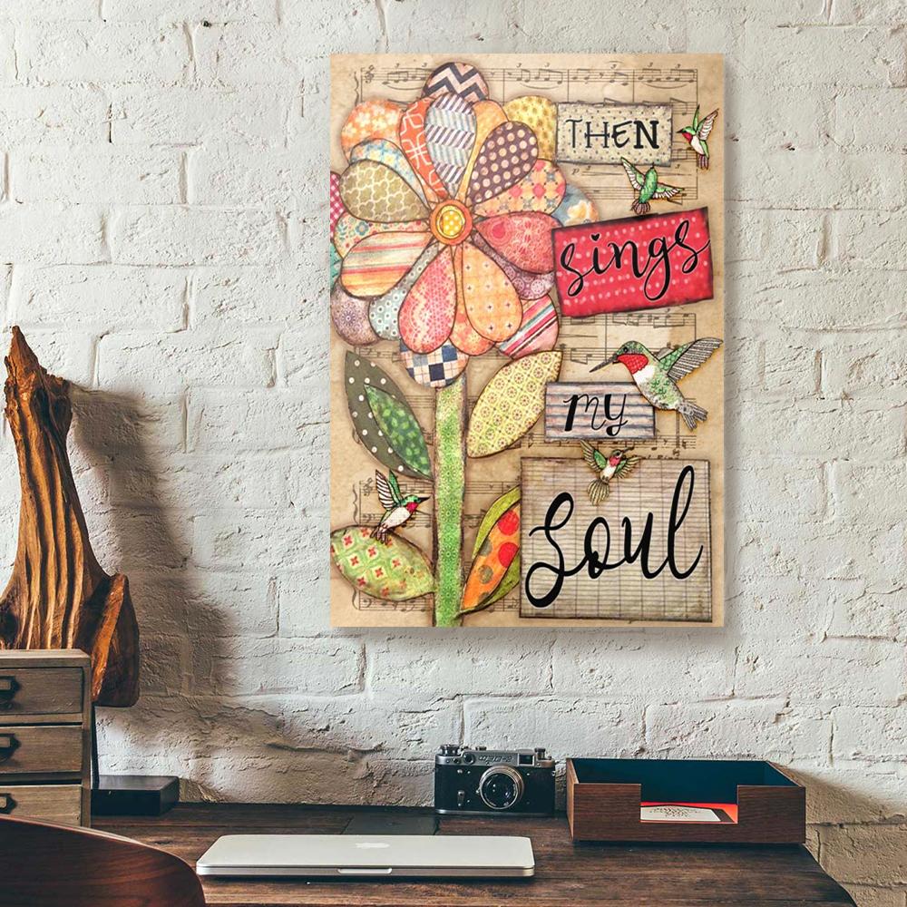 flower hummingbird canvas prints wall art decor 8803